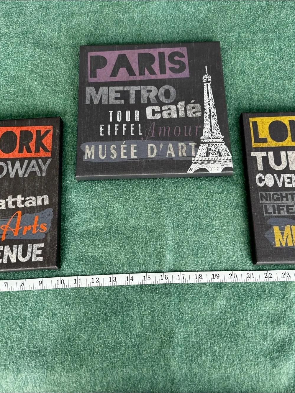 IKEA New York Typography Canvas in Orange, Gray, Black